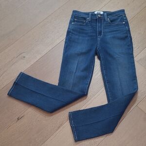 EUC Paige Jacqueline Jeans Women's sz 25 Straight Leg Mid Rise Denim Jeans